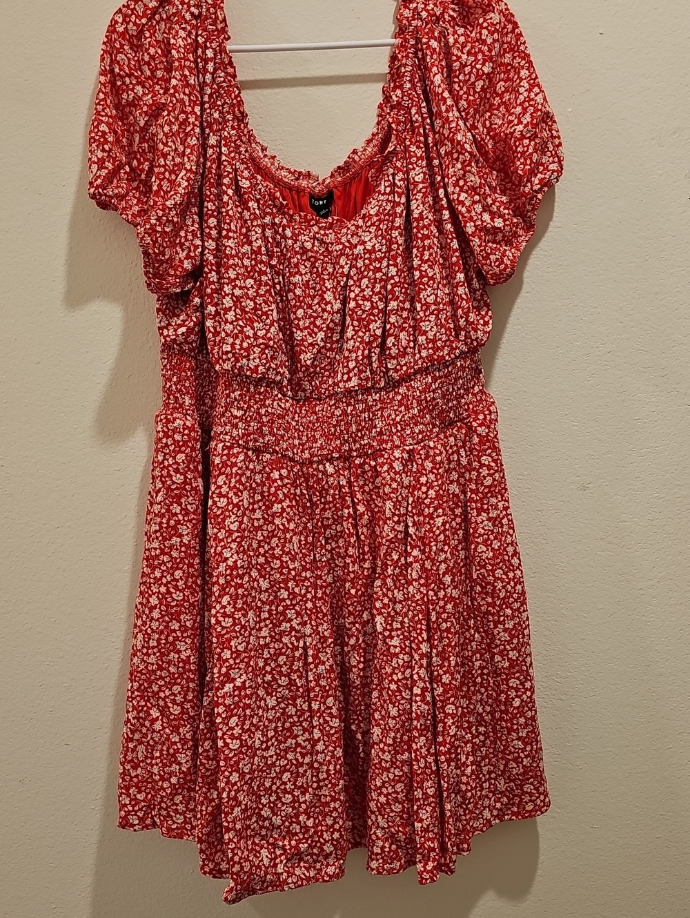 torrid Red Floral Smocked Midi Dress
